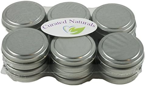 Empty Lip Balm Round Tin Small Storage .5 Oz 1/2 Ounce. Curated Naturals Quality (24)