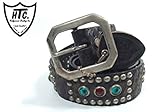 HTC(エイチティーシー)　メンズ MEN'S ベルト スタッズ BELT 品番：TLVF0912 Color：BROWN　Size：95cm [並行輸入品]