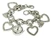 Silver Joy Harmony Hope Faith Heart Charm Chain Watch Jewelry