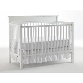 Graco Lauren Drop Side 4 in 1 Convertible Crib, White