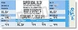 Cool Blue Superbowl Ticket Invitations by Special Event Ticketing