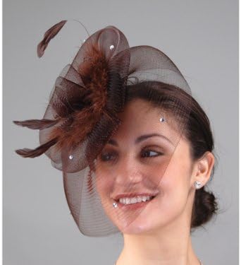 Fascinators Cocktail Hat - 5620c (Brown)