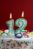 Wallmonkeys Peel and Stick Wall Decals - Birthday Cake - Twelve - 60