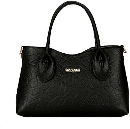 Simplechic Women's Embossed Top Handles Bookbag Black One Size