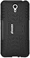 Amzer Hybrid Warrior Impact Resistant Cell Phone Case for Lenovo Zuk Z1 - Retail Packaging - Black