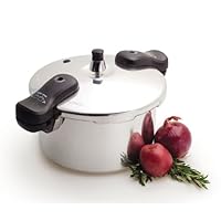 Basic Essentials 5-Quart Polished Pressure Cooker