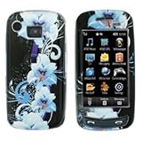Blue Flower Snap on Hard Skin Cover Case for Samsung Impression A877