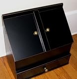 Letter Box Mail Organizer ~ Black with Worn Edges