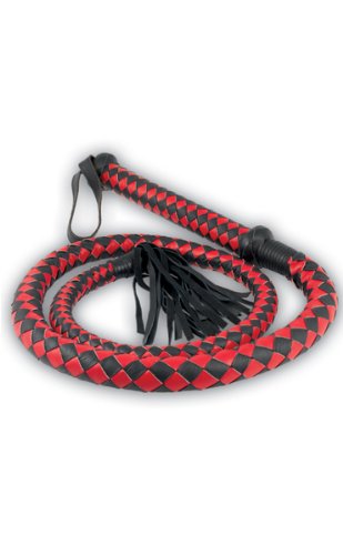 Produkt-Bild: Hochwertige Handgearbeitete Arabische Peitsche rot/schwarz 2m