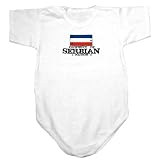 Baby Bodysuit White  Property Of Serbian Nation / Flag Transfer  Serbia And Montenegro Country 3 - 6 Months