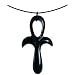 Handcrafted Black Horn Ankh Choker Necklace