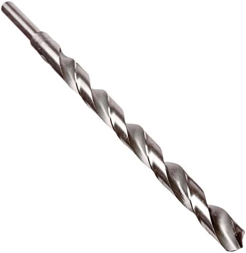 Michigan Drill 212X Series High-Speed Steel Reduced Shank Drill Bit, Ground Finish, 1/2" Round Shank, Spiral Flute, 118 Degrees Conventional Point, 11/16" Size, 12" Length (Pack of 1)