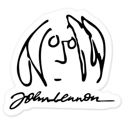 The Beatles John Lennon Vynil Car Sticker Decal - Select Size