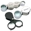 3 Folding Magnifying Glass 10X 20X 30X Powers Loupes