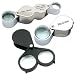 3 Folding Magnifying Glass 10X 20X 30X Powers Loupes