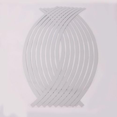 FDS 16pcs 17"-19" Car Auto Trucks Motorcycle Reflective White Rim Stripe Wheel Tape Stickers Decal