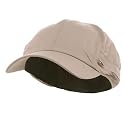 Zippered Flap Caps-Khaki