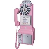 Crosley 1950s Pay Phone Color: Pink (CR56-PI)