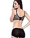 ETOSELL Women Push Up Underwire Padded Up Embroidery Lace Bra Brassiere Black36B