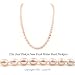 Single Strand 22 Inch 6-7mm pink Oval Shape Freshwater Cultured Pearl Necklace