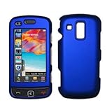 Blue Rubberized Snap-On Cover Hard Case Cell Phone Protector for Samsung Ro ....