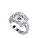 Nickel Free Sterling Silver Round Shaped Clear Cubic Zirconia Polished Finished 3mm Band Ring Size 9