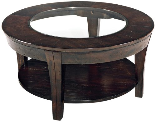 Urban Flair Round Glass Top Cocktail Table