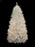 7.5' Pre-Lit Shimmering White Iridescent Christmas Tree - Clear Lights
