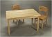 Giftmark 1406N Solid Wood Childrens Table &amp; Chair Set Natural