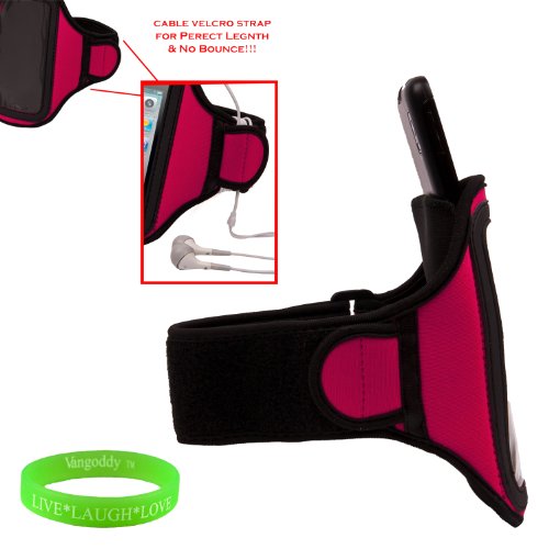 Armband with Sweat Resistant Lining and Extra Key Pocket Apple iPhone 5 4G LTE + WristBand