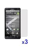 Fosmon Transparent Clear Screen Protector for Motorola Droid X MB810 with Lint Cleaning Cloth, 3 Packs