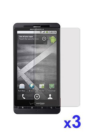 3Pack Motorola Droid X MB810 Combo LCD Screen Protector for Motorola Droid X MB810