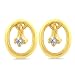 10K Yellow Gold Accented Champagne Diamond Earrings