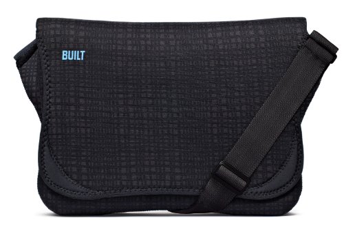 BUILT Neoprene Messenger Bag for Apple MacBook or MacBook Pro - Graphite Grid (A-MS15-GGD)