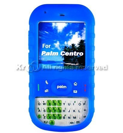 THICK GOOD QUALITY LONG LASTING Blue Silicone Skin Cover Case Phone Protector for Palm Centro 690 / 685