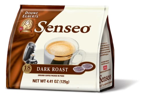 Senseo Dark Roast Coffee, 18-Count Pods (Pack of 6)