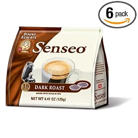 Senseo Dark Roast Coffee, 18-Count Pods (Pack of 6)