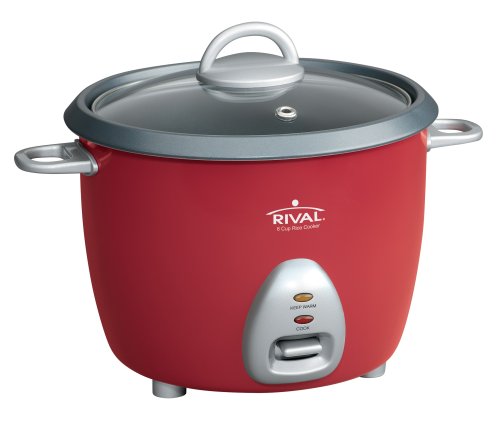 Rival RC61 3-Cup Rice Cooker, Red