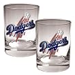 Los Angeles Dodgers 2pc Rocks Glass Set - Primary Logo MLB Baseball