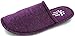 Women's Memory Foam Cotton Washable Slippers with Matching Travel Bag for Home Hotel Spa Bedroom, M, Purple