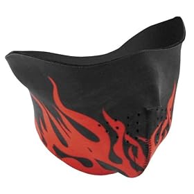 ZAN HEADGEAR/BOBSTER HALF MASK RED FLAMES WNFM229RH