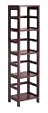 Winsome Wood 4-Shelf Narrow Shelving Unit, Espresso