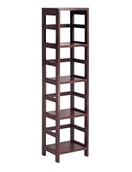 Winsome Wood 4-Shelf Narrow Shelving Unit, Espresso