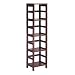 Winsome Wood 4-Shelf Narrow Shelving Unit, Espresso
