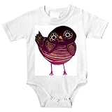Onesie with striped, barn, pink, owl, bird, colorful