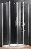 Schulte D645506 01 500 Runddusche Alexa Style, Radius 550 mm, H1900 x B900 x T900 mm, 5-mm-ESG Echtglas Klar hell inklusive Fixil, alunatur