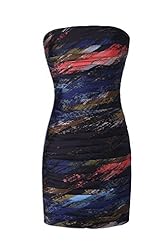 Tulle General Print Sheath Short Natural   Waistline Ruched Prom Dress 