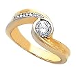 14K Yellow Gold Diamond Engagement Ring - 0.55 Ct.