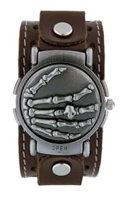 Nemesis Brown Leather Band With Flip Finger watch Case