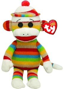 Amazon.com: Ty Beanie Babies Socks Monkey (Stripes): Toys